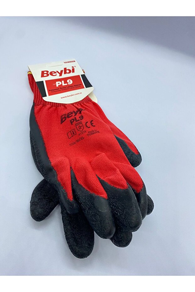İşçi İş Eldiveni - PL9 Polyester Örme Lateks Eldiven - No:10 - 3
