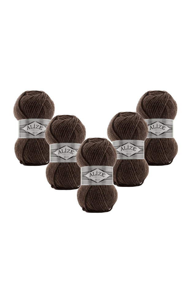 Superlana Maxi 5-Pack – 884 - Thick Knitting Yarn for Winter Sweaters, Cardigans, and Scarves