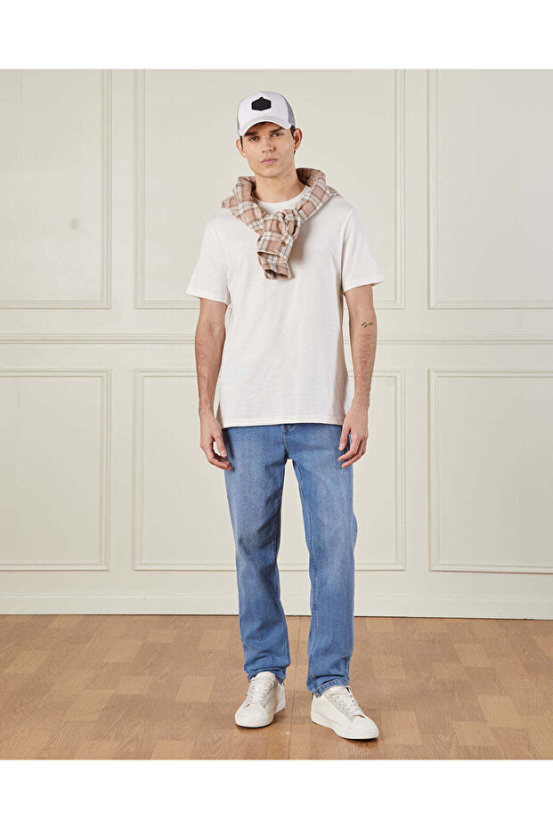 Men Ivory Basic T-Shirt - 2