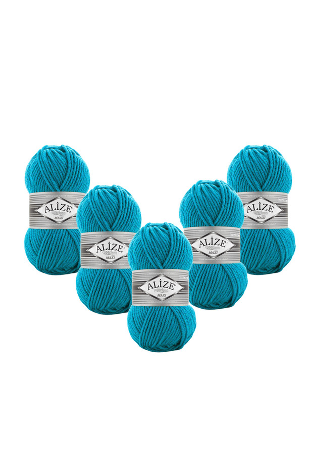 Superlana Maxi 5-Pack – 484 - Thick Knitting Yarn for Winter Sweaters, Cardigans, and Scarves