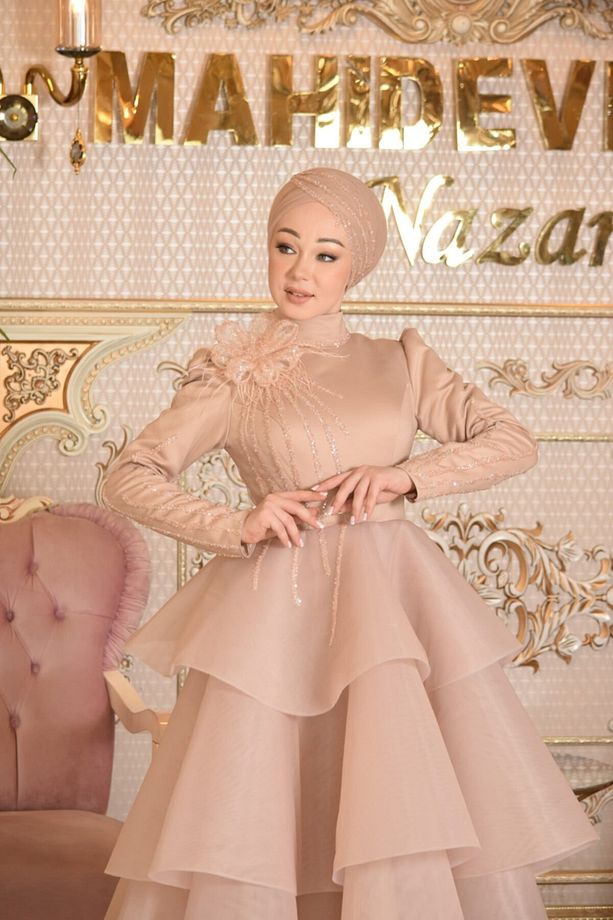 Dicle Vizon Abiye Elbise - 4