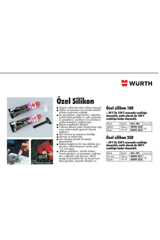 Silikon Sıvı Conta 250c 70 Ml / 2'li Paket / Orjinal Alman Üretimi Renk Siyah - 2