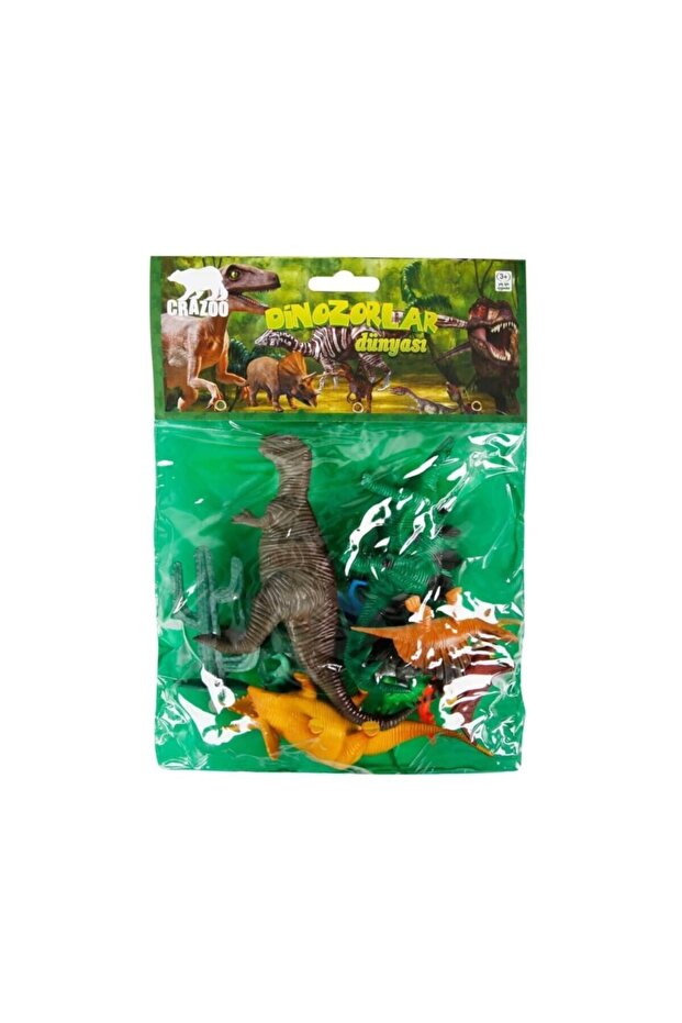 0710 Dinozorların Dünyası Poşetli Hayvan Oyun Seti Orta Boy - 3