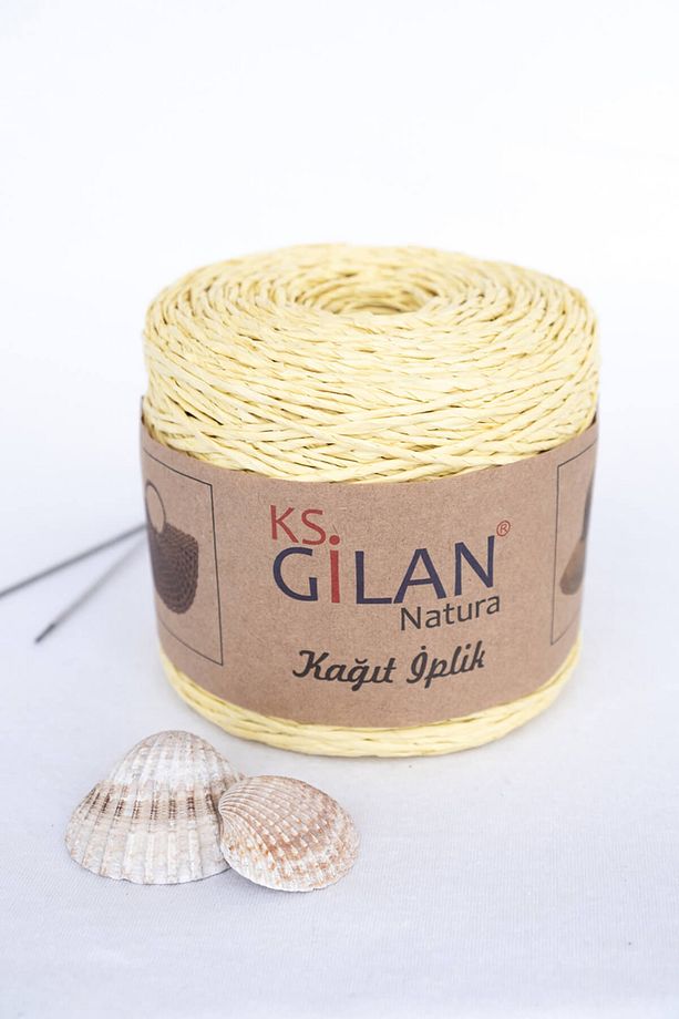 Taka Yarn, Kağıt Örgü Ipi, Açık Sarı (16) - 1