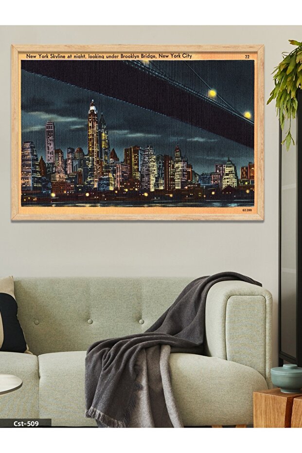 New York City One Piece Wooden Framed Painting