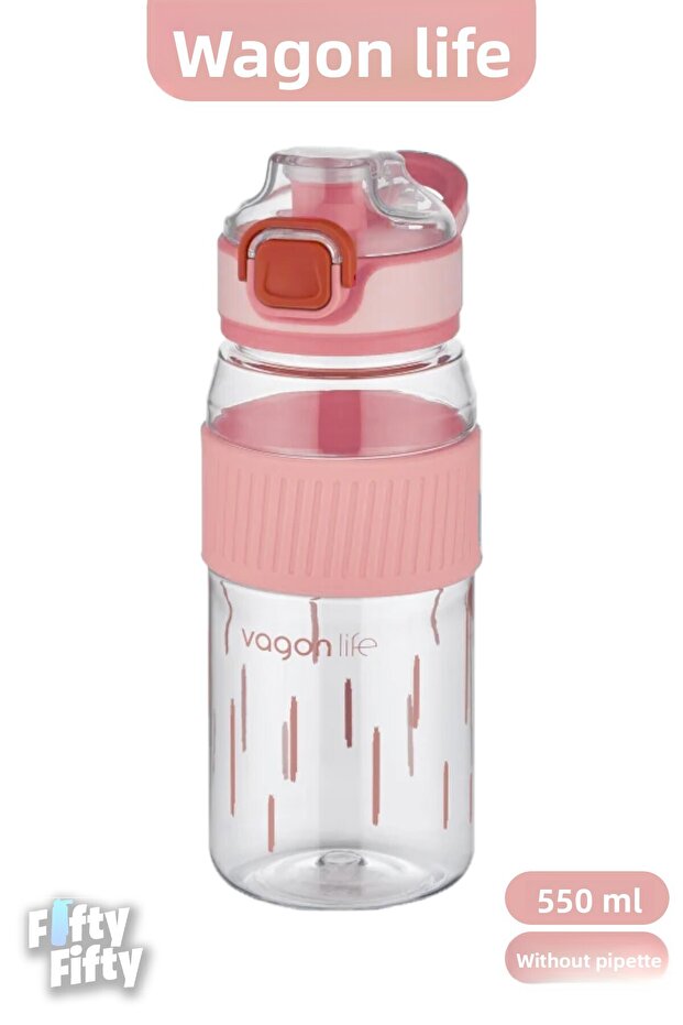 550 ml Comfortable Drinking (No Straw) Children's Water Bottle with Carrying Handle -Vgn3001Ml550