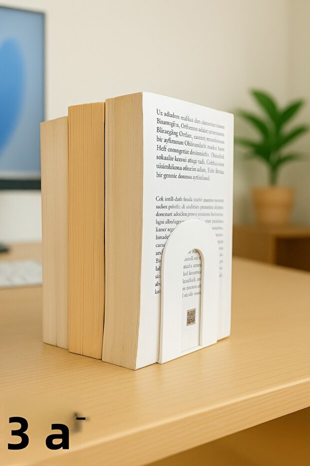 Metal Book Holder Set of 2 – Non-Slip Desktop Book Support – Decorative Library Organizer