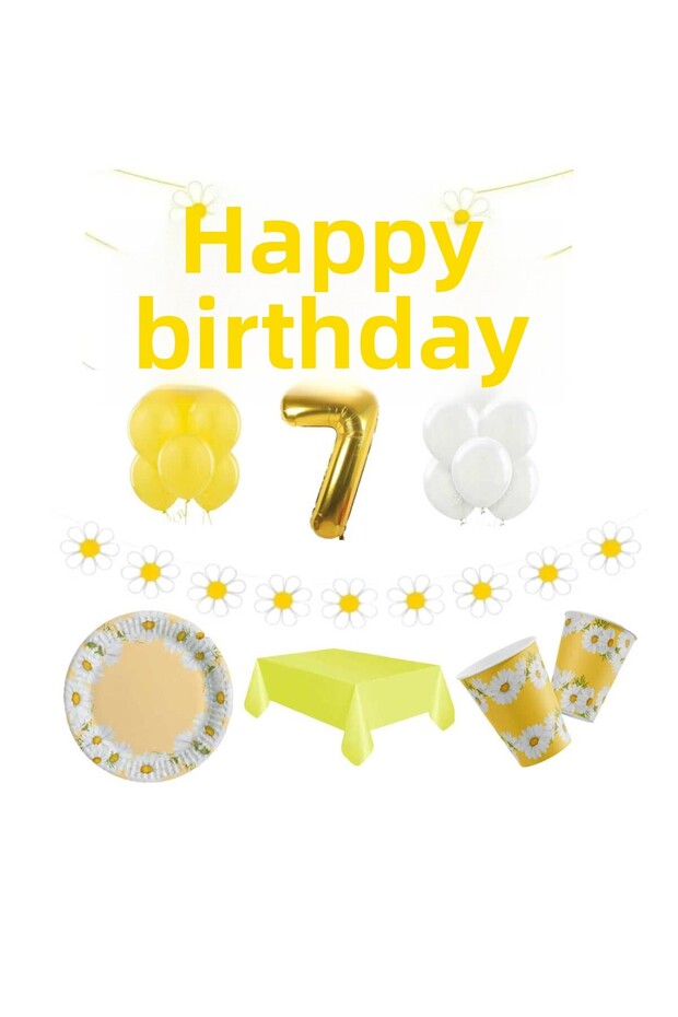 Mini Party Store Daisy Birthday Set
