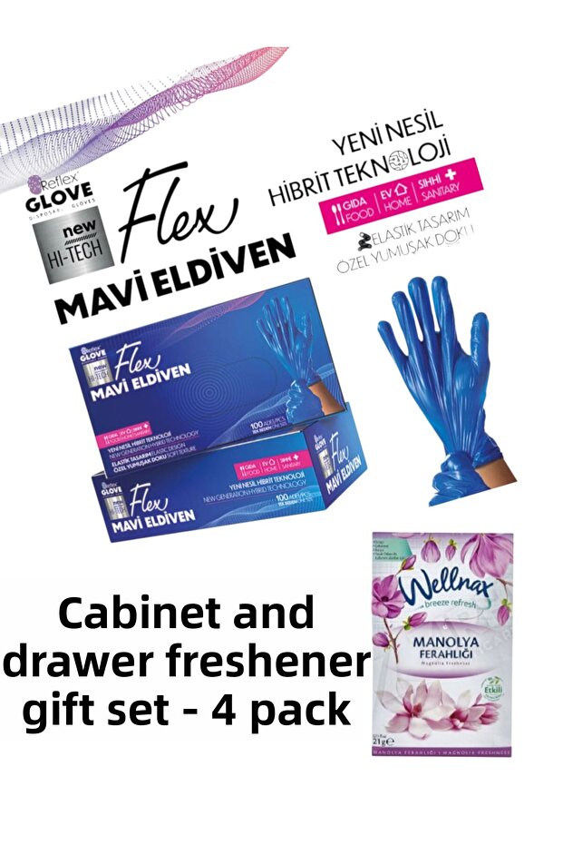 Powder-Free Gloves Blue 100 Pack Size S
