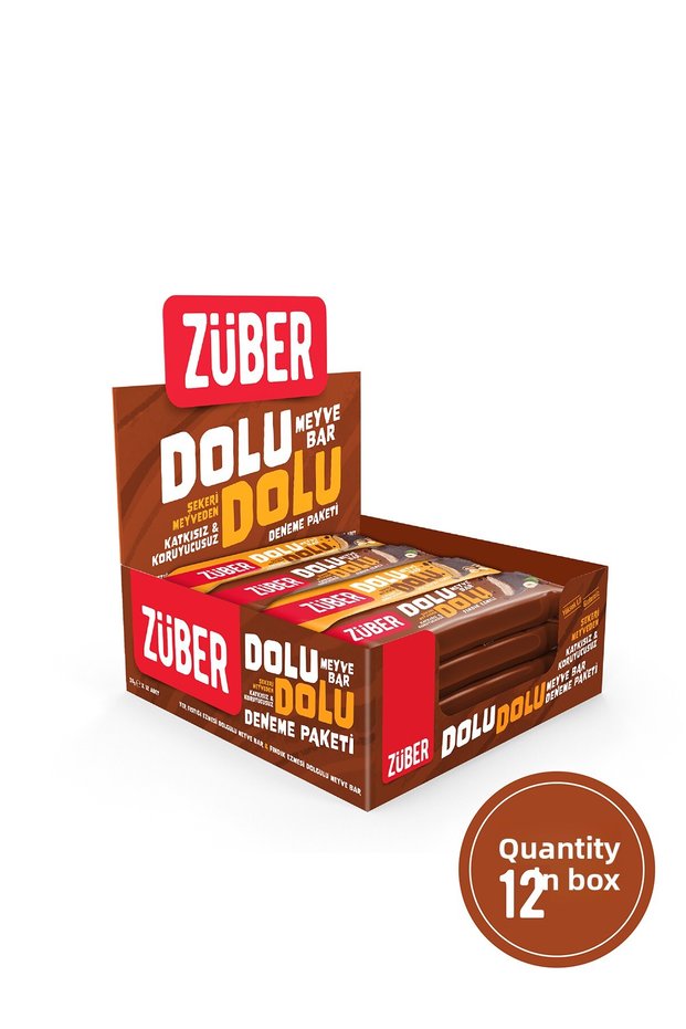 Dolu Dolu Fruit Bar Trial Pack 30g X 12 Pieces (with Peanut and Hazelnut Butter)