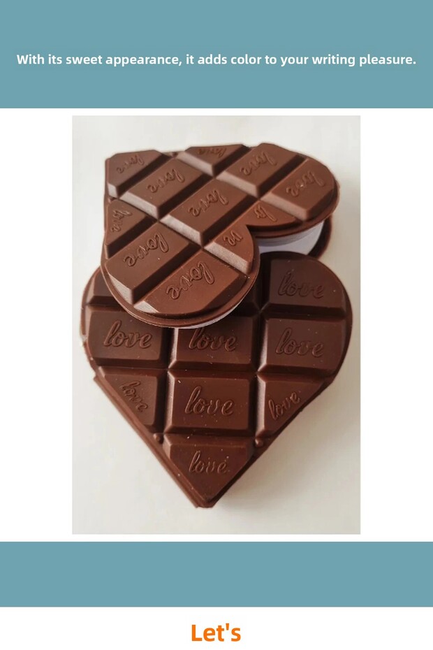 Heart Design Chocolate Notepad 100 Sheets - 2
