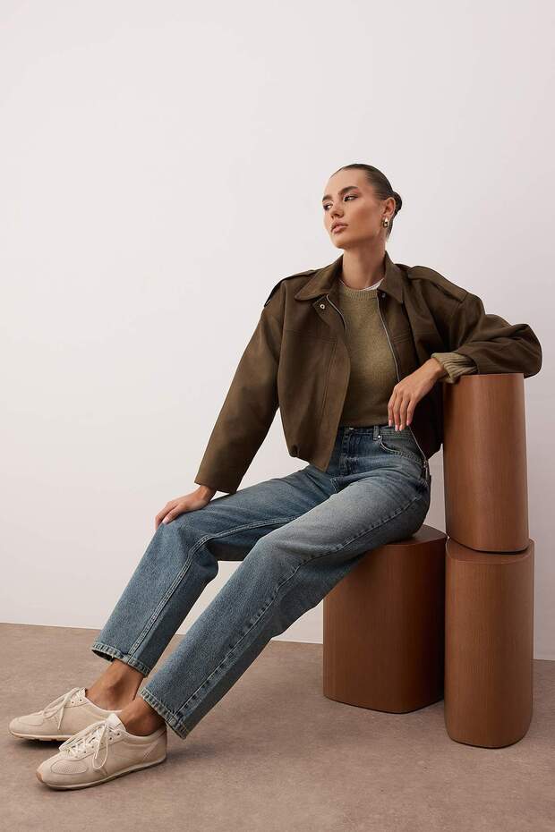 Mavi Yüksek Bel YENİ MOM %100 Pamuk Non-Stretch Jeans TWOAW26JE00273 - 2