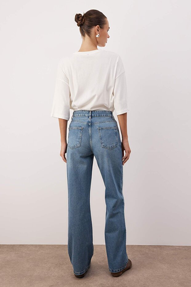 Mavi*002 Yüksek Bel Wide Leg Jeans TWOAW24JE00089 - 4