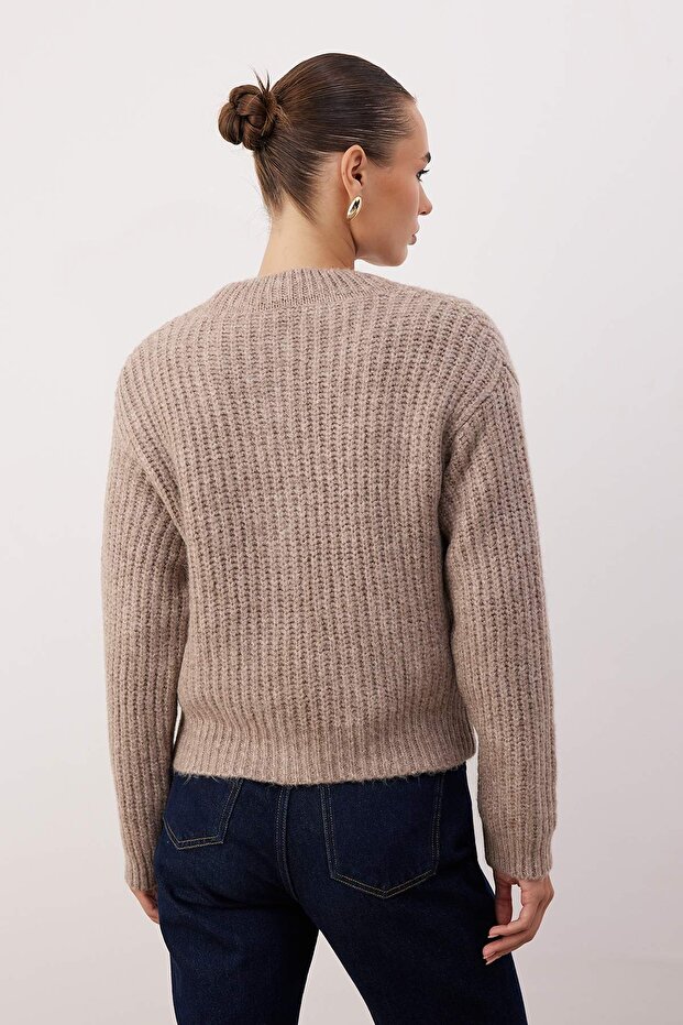 Wardrobe Essentials Vizon Yumuşak Dokulu Basic Triko Hırka | TWOAW26HI00204 - 4