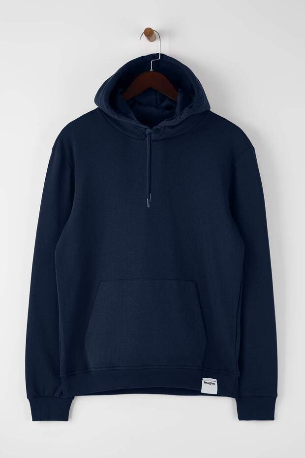 Bordo- Lacivert 2'li Paket Kapüşonlu Regular Kesim İçi Polarlı Sweatshirt TMNAW24SW00000 - 13