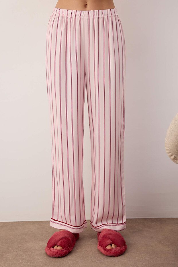 Pembe Çizgili Belmando Dokuma Pijama Takımı THMAW26PT00203 - 3