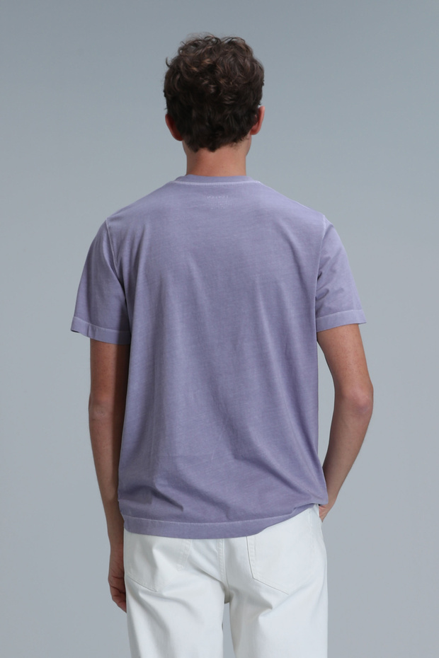 Sarder Erkek Basic Tişört Lila - 6