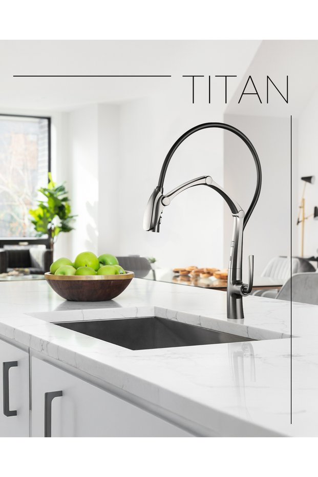 Titan Series - Swan Sink Faucet, Photocell and Manual Shaping