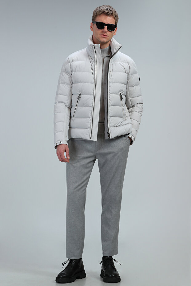 Clow Kaz Tüyü Erkek Mont Taş - 2