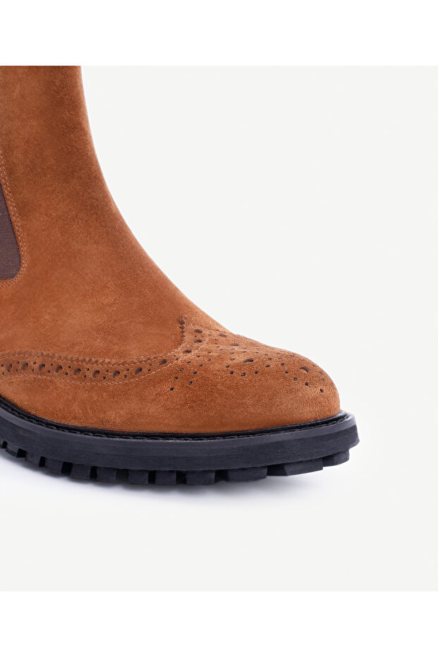 Zımba Detaylı Lastikli Deri Bot - 2