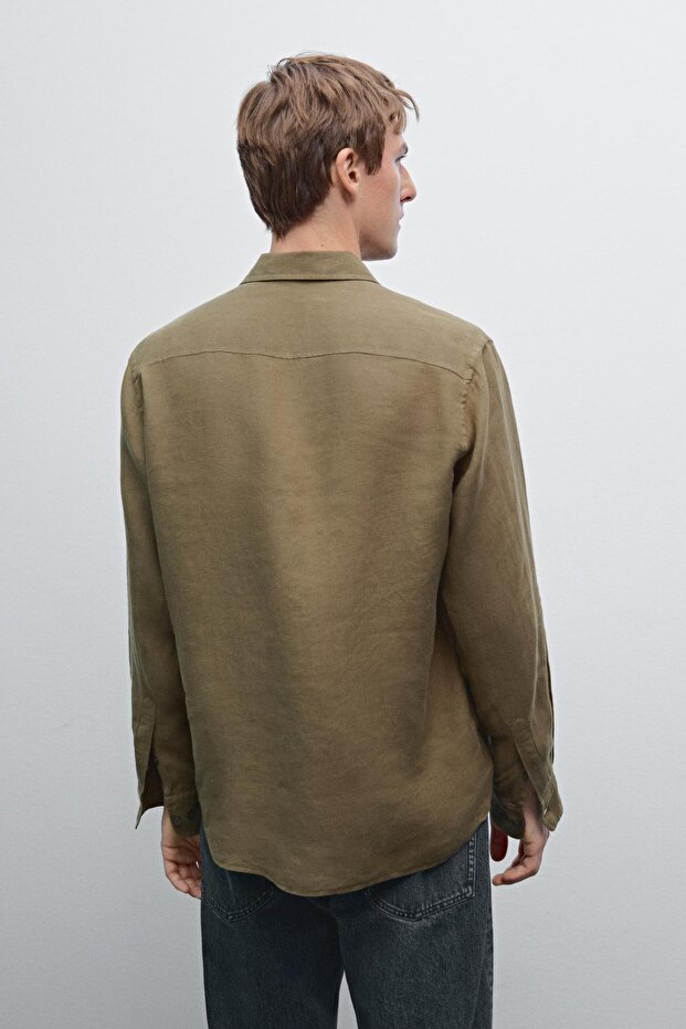 Cep detaylı regular fit gömlek - 3