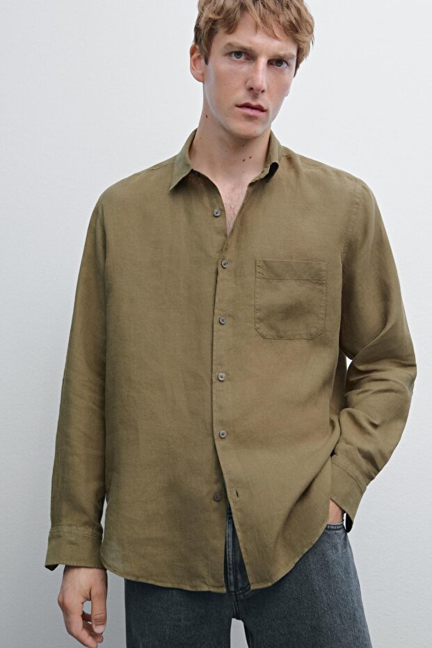 Cep detaylı regular fit gömlek - 2