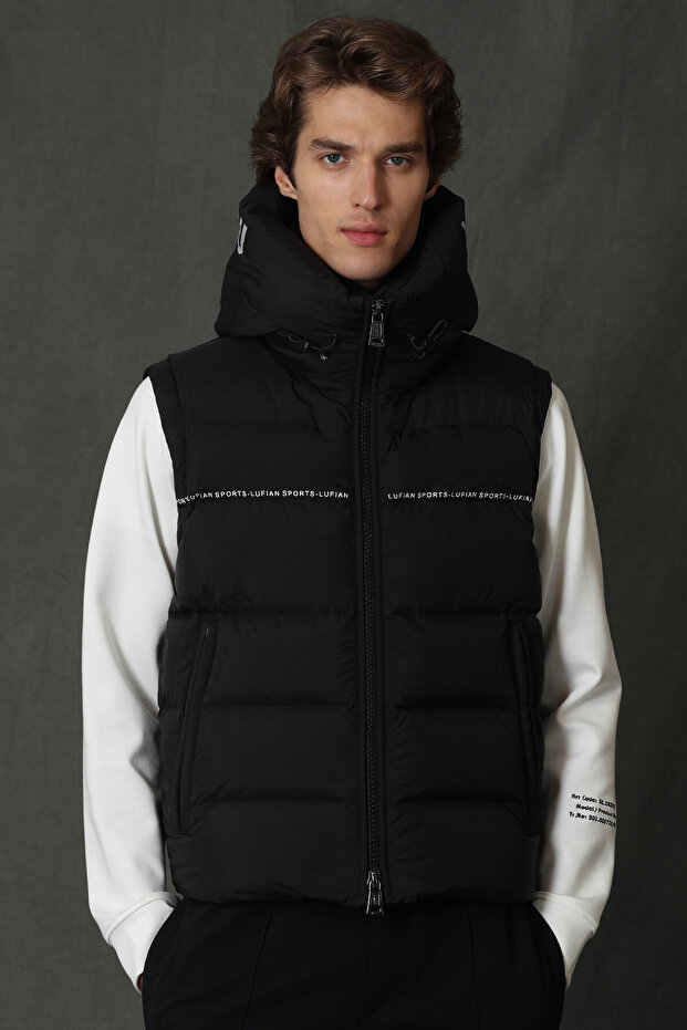 Josef Kaz Tüyü Erkek Yelek Siyah - 4