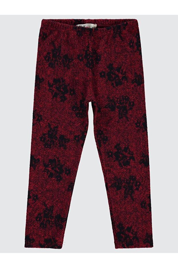 Floral Patterned Leggings for Ages 6-9 - Red 7-8 Years
