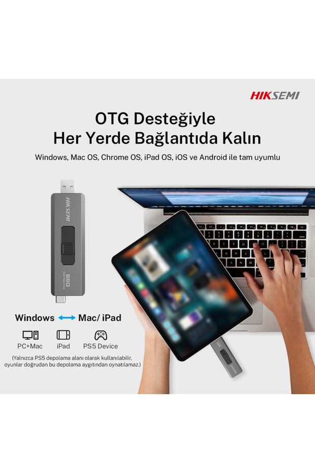 Hiksemi Swift S309C 1 Tb USB C + USB a Output - Pc/Ios/Android/Console Compatible Portable S - 6