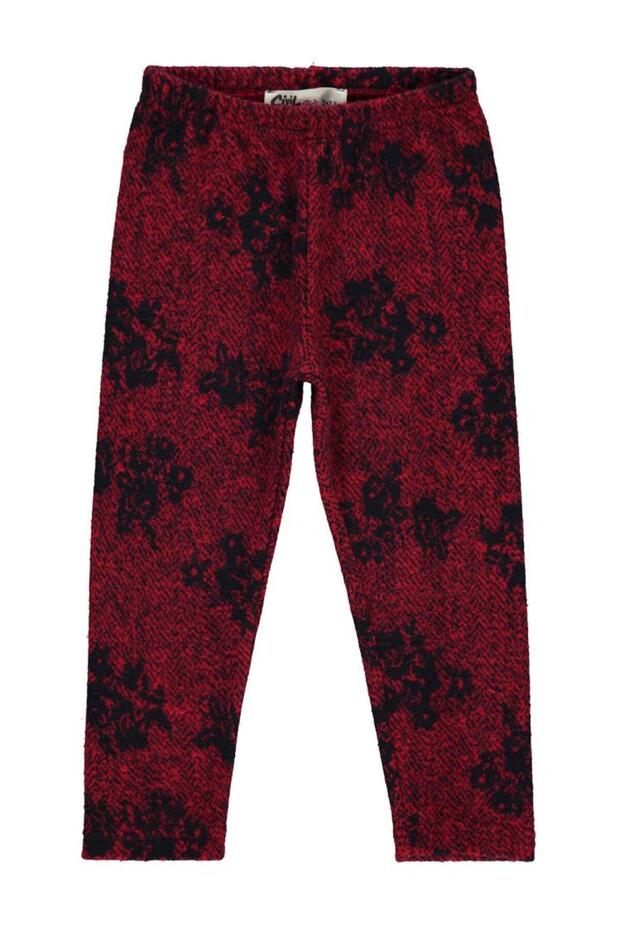 Floral Patterned Tights for 2-5 Years Old - Red 5-6 Years Old