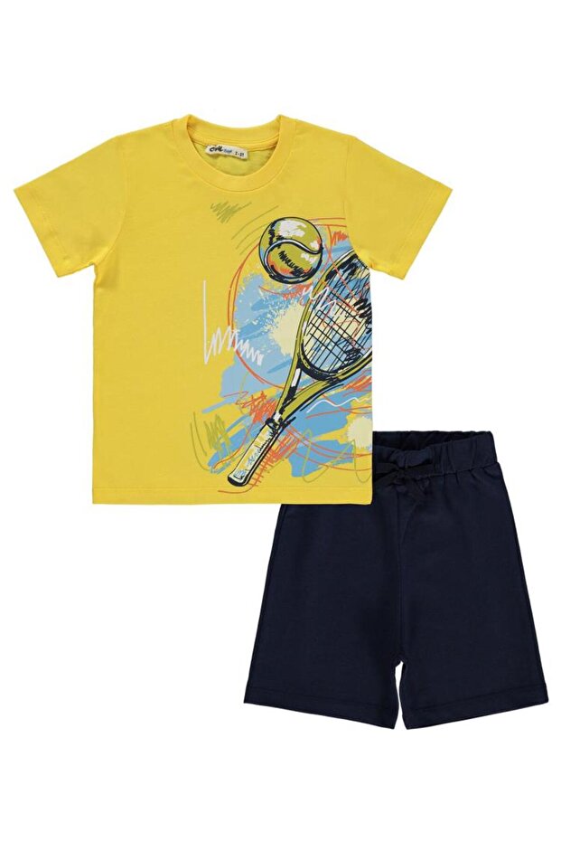 Tennis Printed 2-5 Years Old Team - Yellow