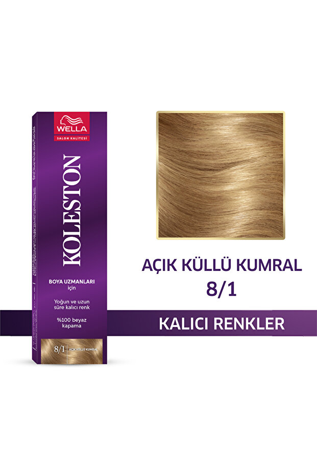 Wella Koleston Single Tüp Saç Boyası 8/1 Açık Küllü Kumral