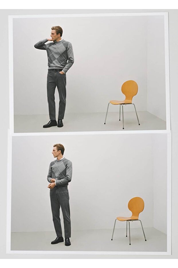 Regular kesim pamuklu jean pantolon - 8