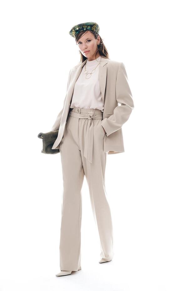 Düğmeli Oversize Kesim Ceket - 2