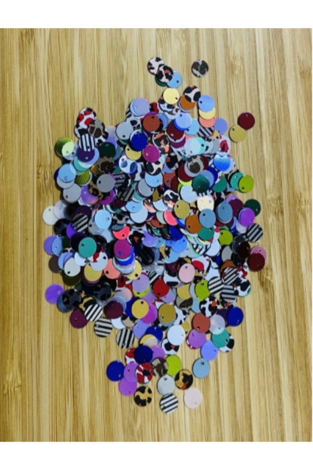Mixed Color Side Hole Beads, Evening Dress Beads, Towel Beads, and Dowry Plastic Beads. 8mm. 20 Grams. Estimated 700 Units.