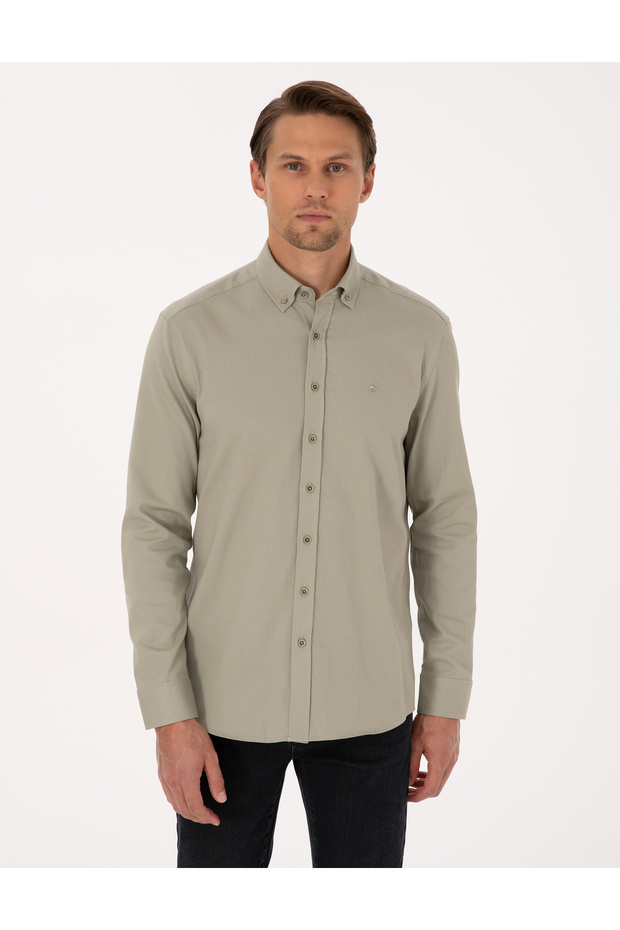 Water Green Regular Fit Long Sleeve Shirt 50316736-Vr048