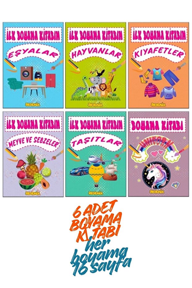 Boyama Kitabı Seti 6 Kitap - 4