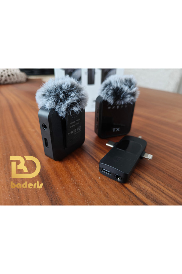 F11-2 Profesyonel Kablosuz Yaka Mikrofonu 3in1 Mikrofon Type-C/Lightning/Jack - 3