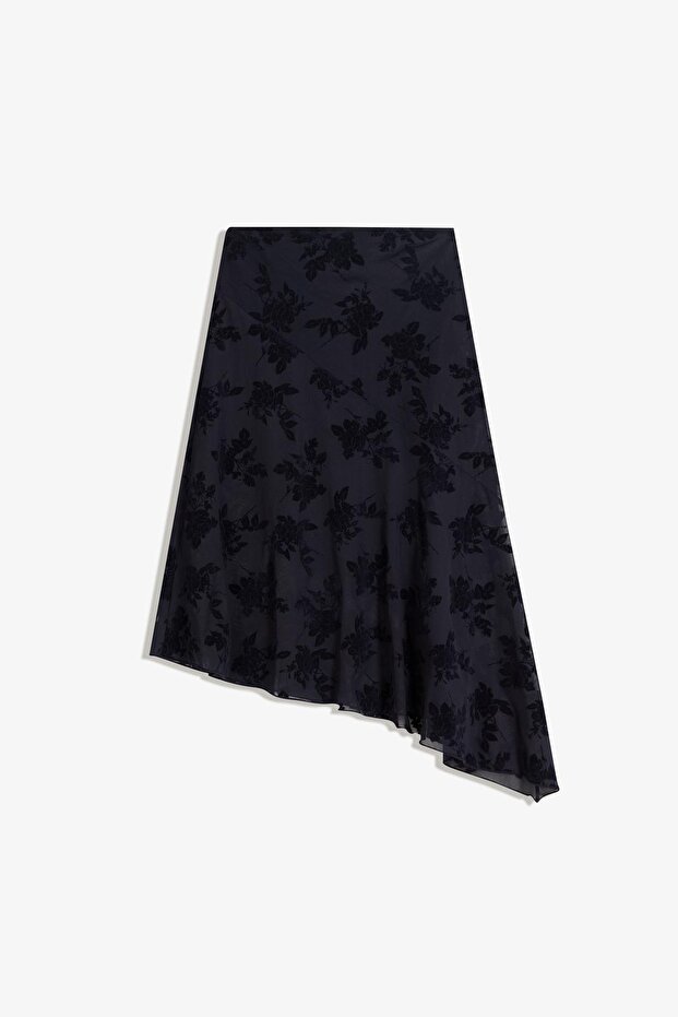 Baskılı midi etek - 2