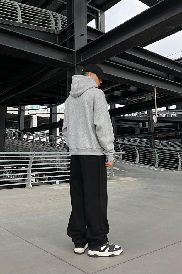 Basic Baggy Jean Siyah - 7