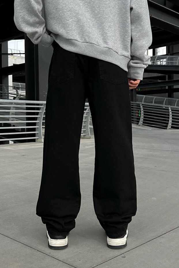 Basic Baggy Jean Siyah - 3