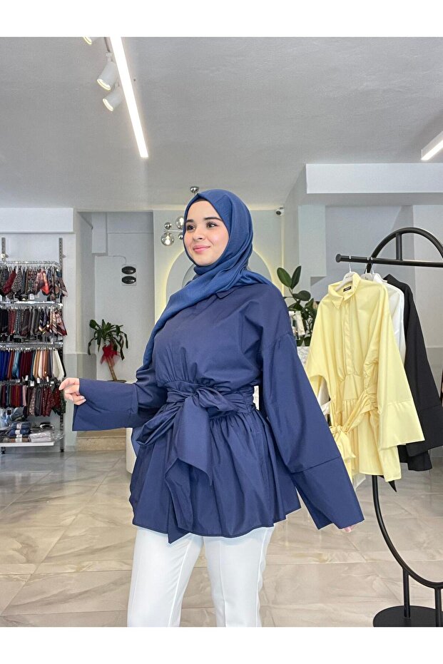 S BELDEN BAĞLAMALI GÖMLEK 5502 - 1