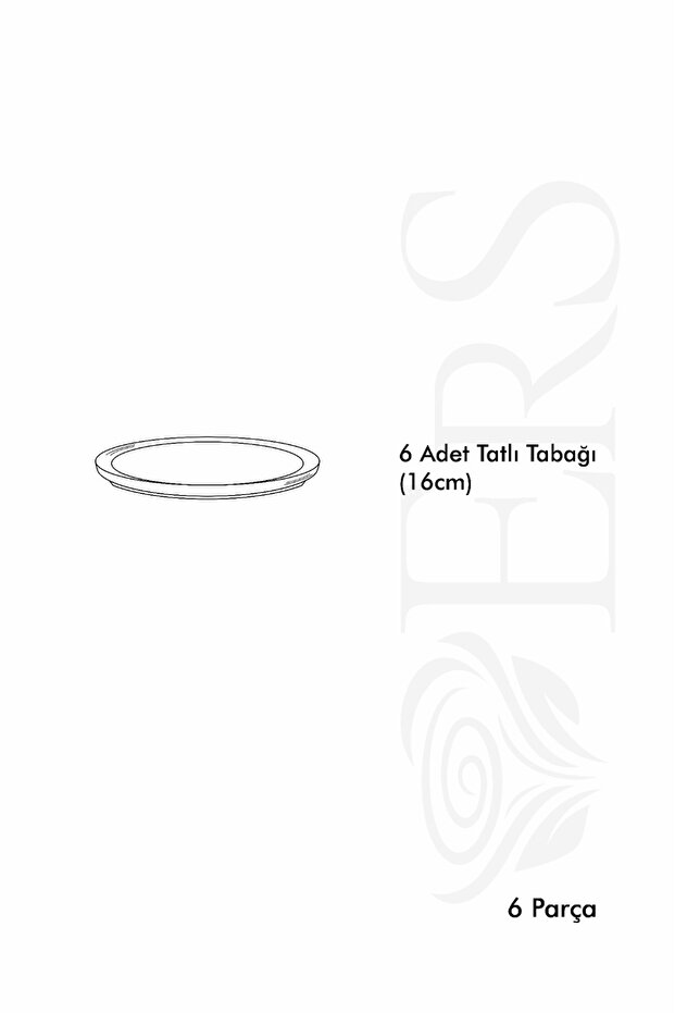 YONCA 6 PARÇA LÜX TATLI TABAK SETİ - 4