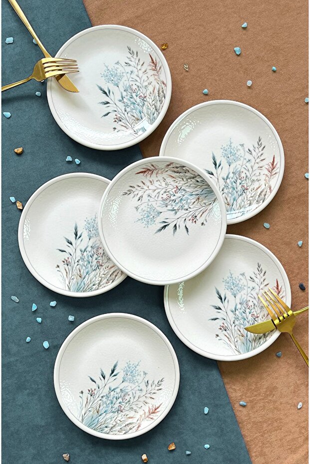 YONCA 6 PARÇA LÜX TATLI TABAK SETİ - 1