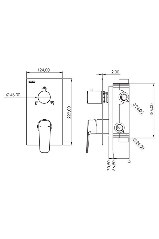 Ciera Pro Üç Yönlü Duş Seti-Krom - 3