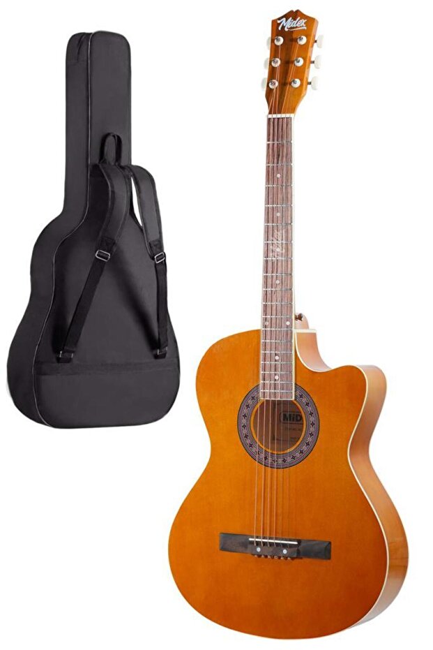 XC-120BRW Kaliteli Akustik Gitar Gül Klavye Sap Ayarlı 4/4 Full Set - 4