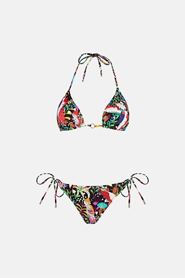 طقم بيكيني موديل 4606 منقوش باللون الأخضر - 5