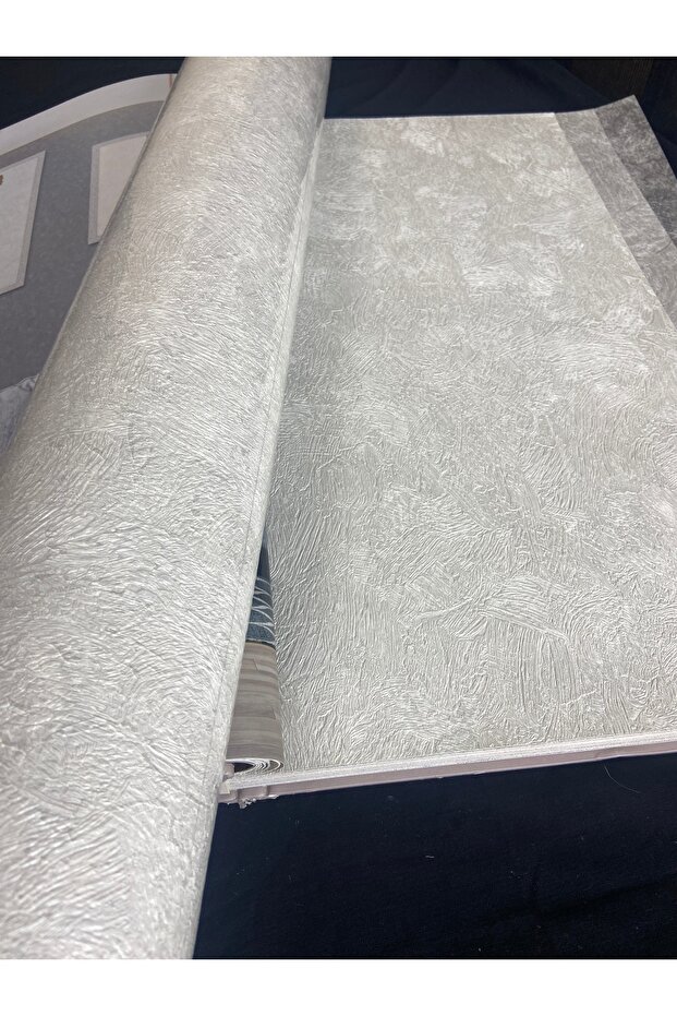 Tutkal hediye 16 m2 ithal açık gri kumaş dokulu kendinden desenli silinebilir - 2