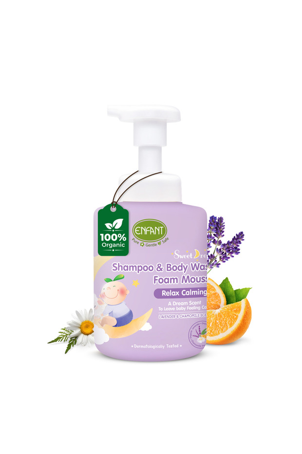 Sweet Dream Shampoo & Body Foam Mousse 400ML Baby Body Wash Gentle To Clean & Nourish