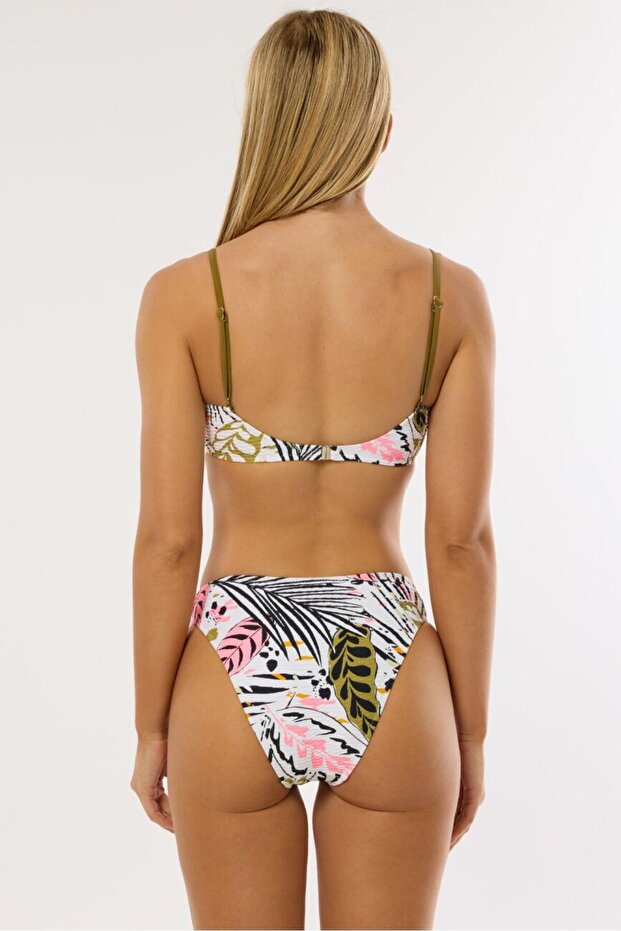 4613 White Patterned Bikini Set - 2